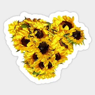 Sunflowers - Sunflower Heart Sticker